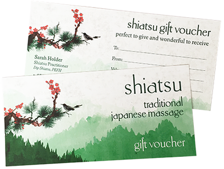 Shiatsu massage Gift Vouchers